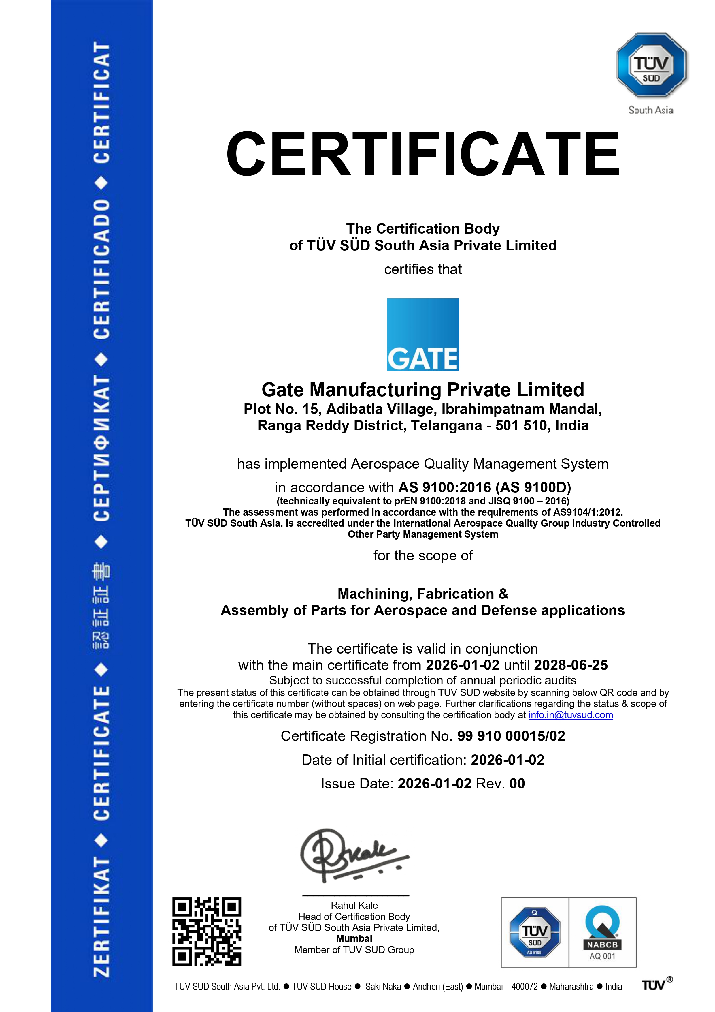 AS 9100 Certification