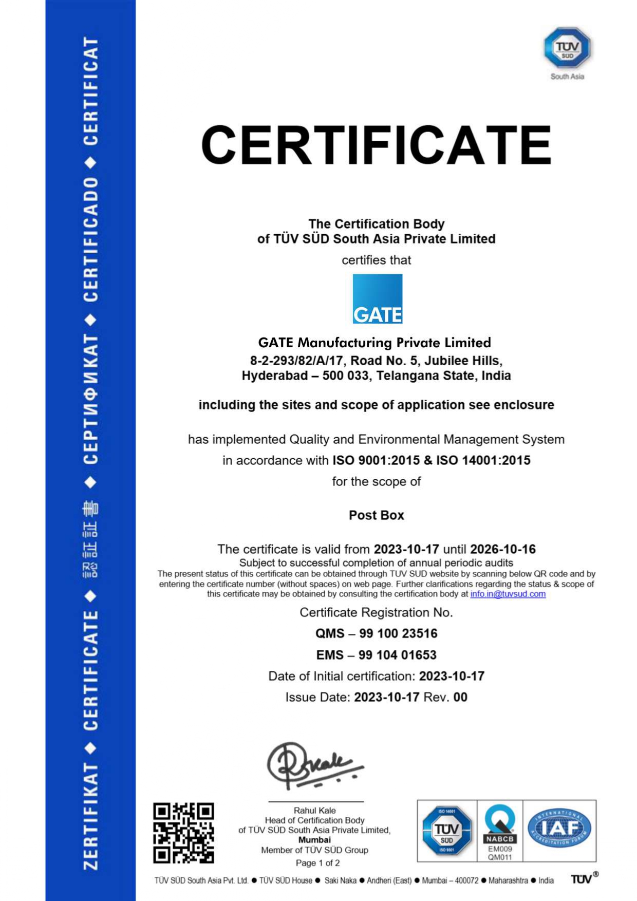 AS 9100:2016 Certification